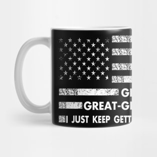 Dad Grandpa Great Grandpa - Fathers Day Flag Gift Mug